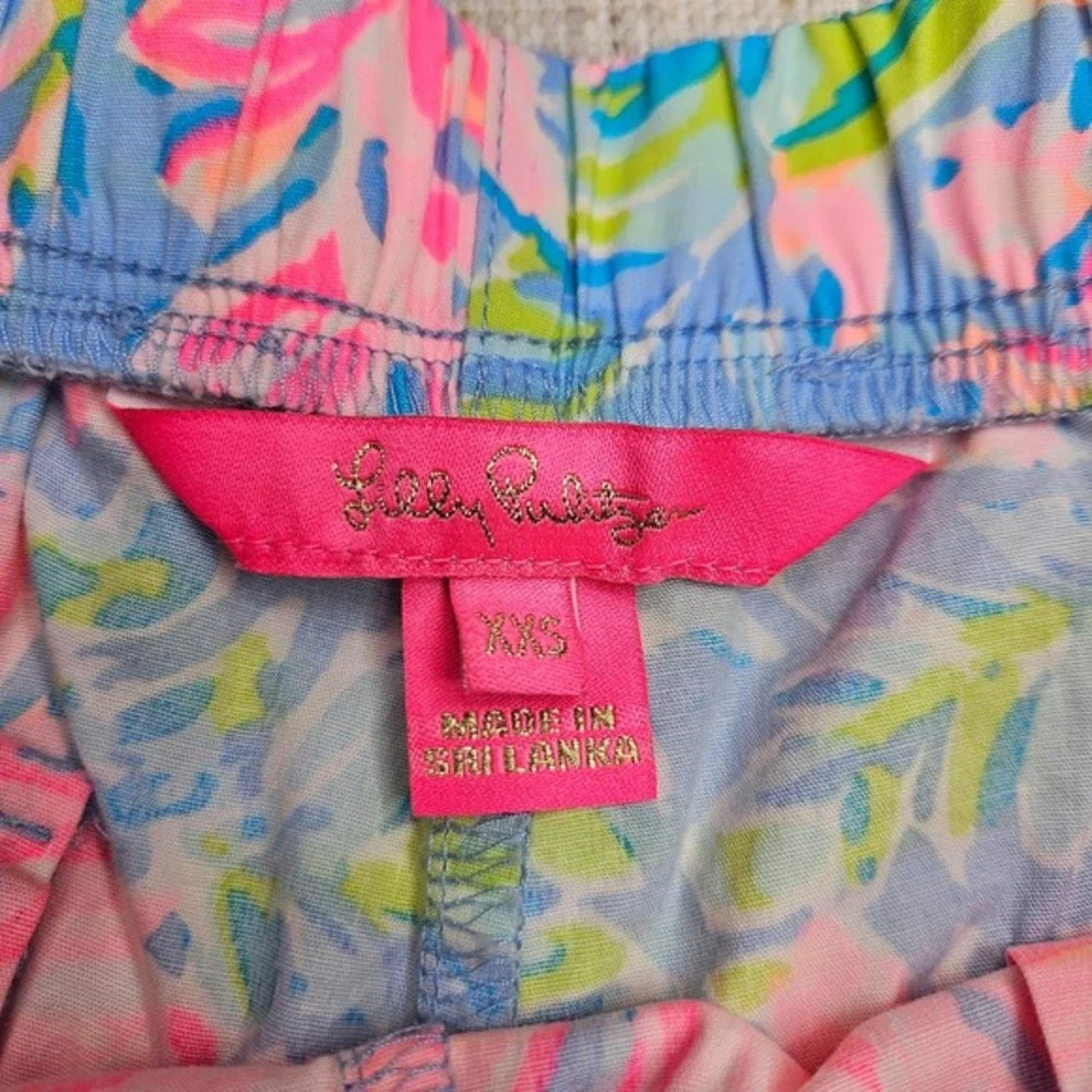 Lilly Pulitzer Ocean View Floral Shorts Casual Everyday‎ Colorful XXS